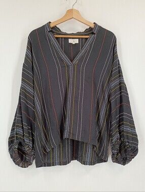 Lou & Grey Embroidered Stitch Top